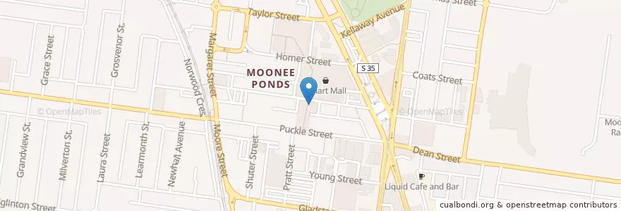 Mapa de ubicacion de Angie’s Kitchen en Australia, Victoria, City Of Moonee Valley.