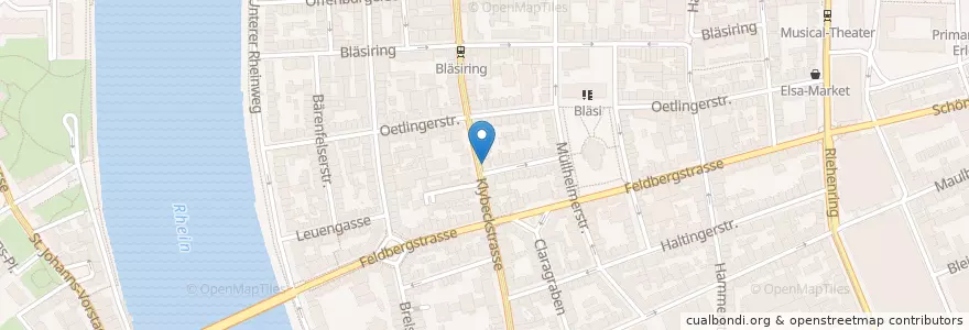 Mapa de ubicacion de Boo en Switzerland, Basel-Stadt, Basel.