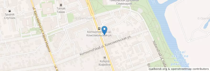 Mapa de ubicacion de Наши Суши en 俄罗斯/俄羅斯, Центральный Федеральный Округ, 坦波夫州, Тамбовский Район, Городской Округ Тамбов.