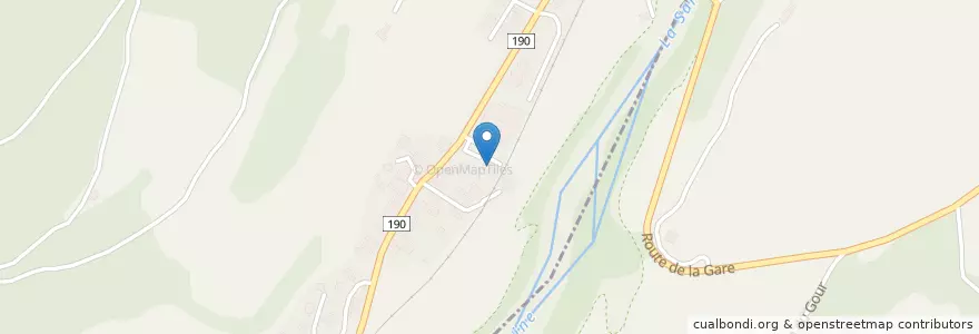 Mapa de ubicacion de Espace Gourmand en Switzerland, Fribourg, Gruyère District, Bas-Intyamon.