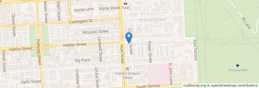 Mapa de ubicacion de Ballaboosta en Австралия, Южная Австралия, Adelaide, Adelaide City Council.