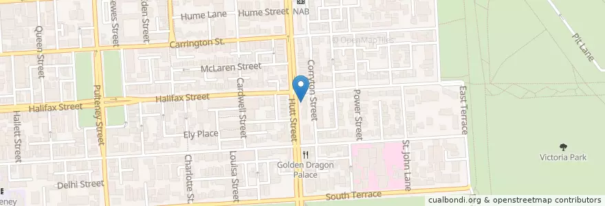 Mapa de ubicacion de Ragini's en オーストラリア, 南オーストラリア, Adelaide, Adelaide City Council.