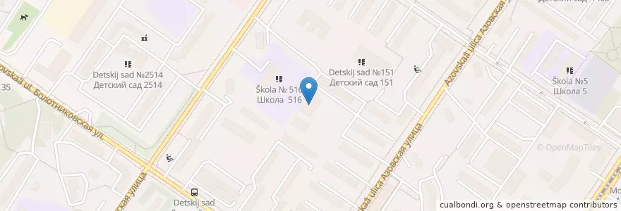 Mapa de ubicacion de Чикко Клуб en Rusland, Centraal Federaal District, Moskou, Юго-Западный Административный Округ, Район Зюзино.