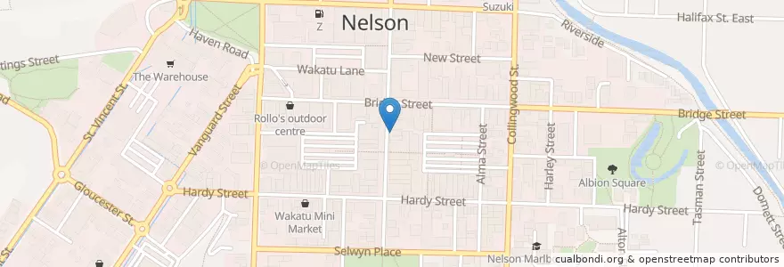 Mapa de ubicacion de Life Pharmacy Nelson Citu en ニュージーランド, ネルソン.