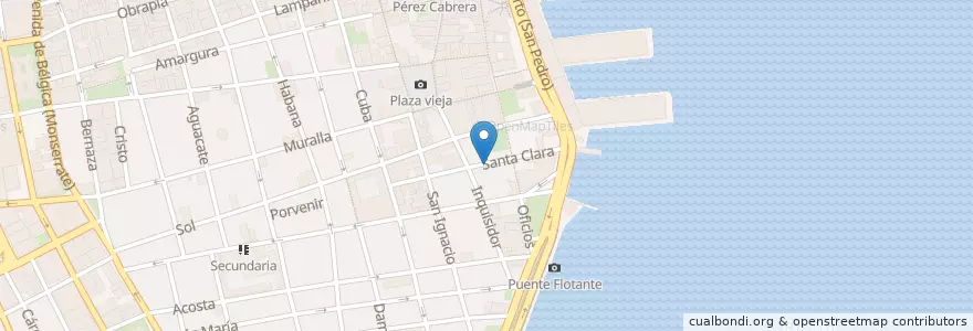 Mapa de ubicacion de CAFÉ PALADAR MARIBEL. en キューバ, La Habana.