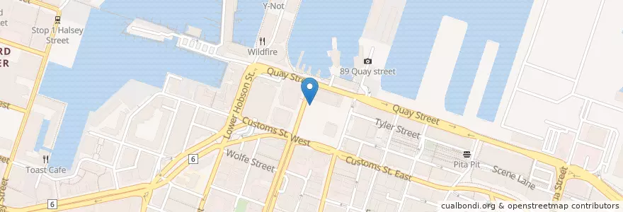 Mapa de ubicacion de Ben And Jerry's en نیوزیلند, Auckland, Waitematā.