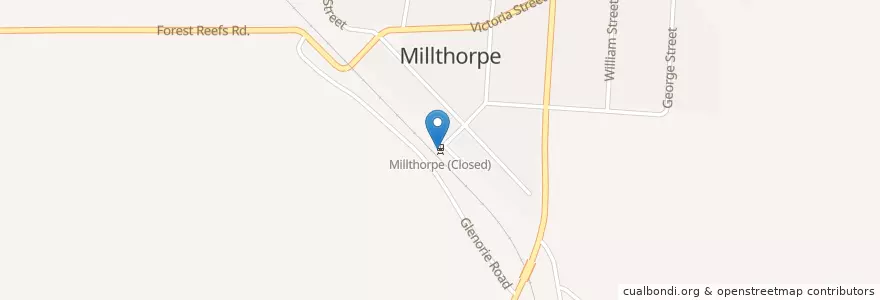 Mapa de ubicacion de Station Cafe Millthorpe Chocolates en 오스트레일리아, New South Wales, Blayney Shire Council.