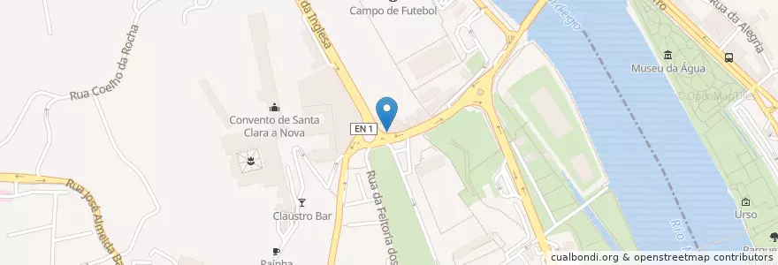 Mapa de ubicacion de Universidade das Tostas en البرتغال, الوسطى, مونديغو السفلى, قلمرية, قلمرية, Santa Clara E Castelo Viegas.