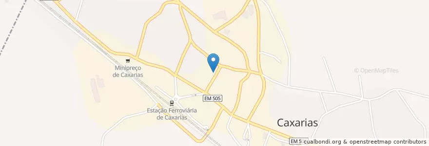Mapa de ubicacion de Clínicaxarias en 포르투갈, Centro, Santarém, Médio Tejo, Ourém, Caxarias.