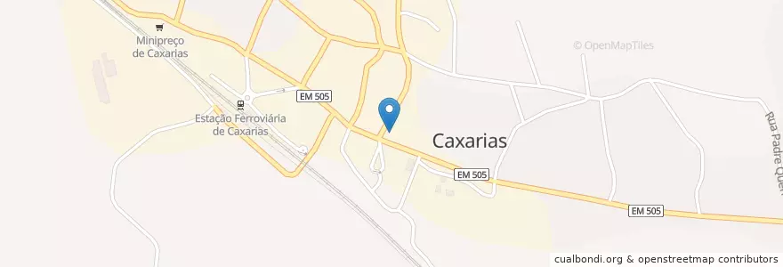 Mapa de ubicacion de Espiral do Saber en ポルトガル, Centro, Santarém, Médio Tejo, Ourém, Caxarias.