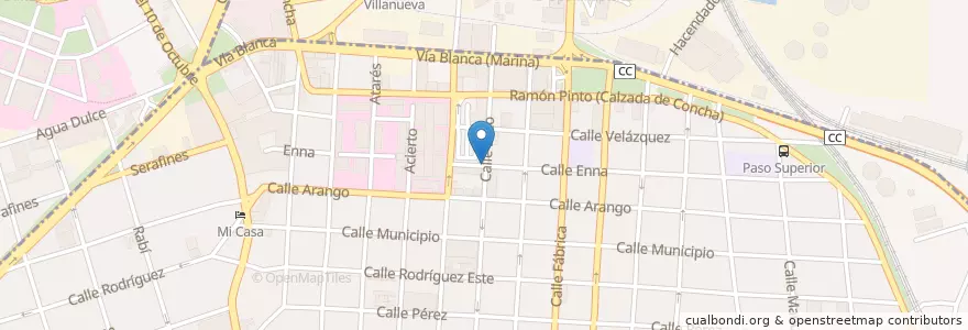 Mapa de ubicacion de Farmacia del Hospital en Küba, La Habana.