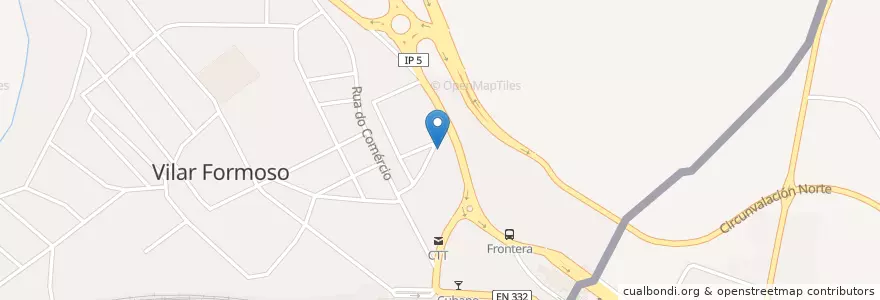 Mapa de ubicacion de Stop Tir en Португалия, Центральный Регион, Guarda, Бейра-Интериор-Норте, Almeida, Vilar Formoso.
