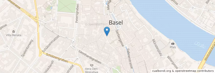 Mapa de ubicacion de Augenarztpraxis en Suiza, Basilea-Ciudad, Basilea.