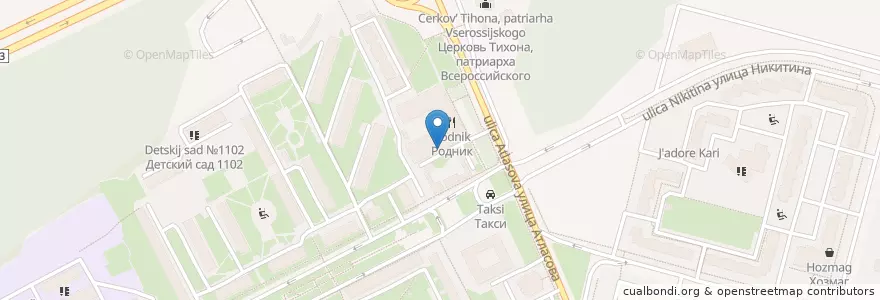 Mapa de ubicacion de Московский дворик en ロシア, 中央連邦管区, モスクワ, Новомосковский Административный Округ, Поселение Московский.