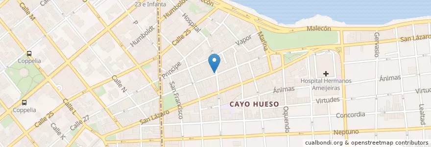 Mapa de ubicacion de Consultorio Médico en Cuba, La Habana, Centro Habana.