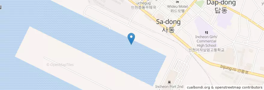 Mapa de ubicacion de 신포동 en 韩国/南韓, 仁川廣域市, 中區, 신포동.