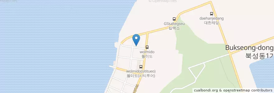 Mapa de ubicacion de 북성동 en Zuid-Korea, 인천, 중구, 북성동.