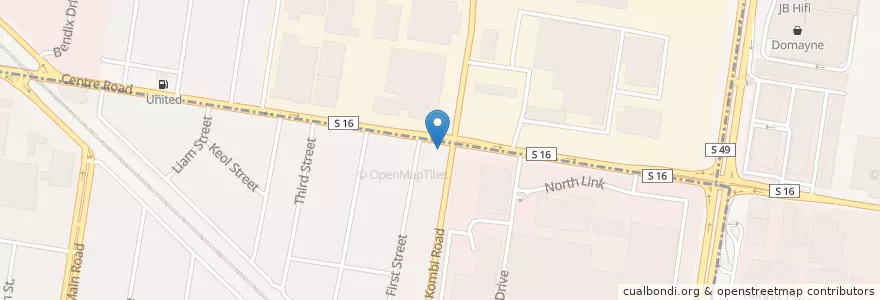 Mapa de ubicacion de Café Kombi en Австралия, Виктория, City Of Kingston.