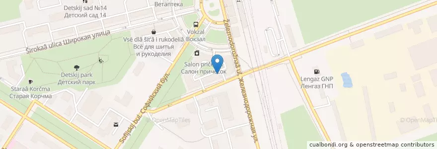 Mapa de ubicacion de ДЮК en Russia, Северо-Западный Федеральный Округ, Oblast' Di Leningrado, San Pietroburgo, Пушкинский Район, Пушкин.