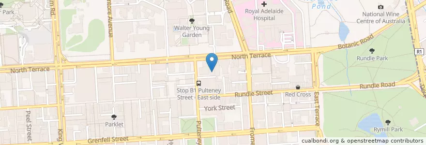 Mapa de ubicacion de University Senior College en Australie, Australie Méridionale, Adelaide, Adelaide City Council.