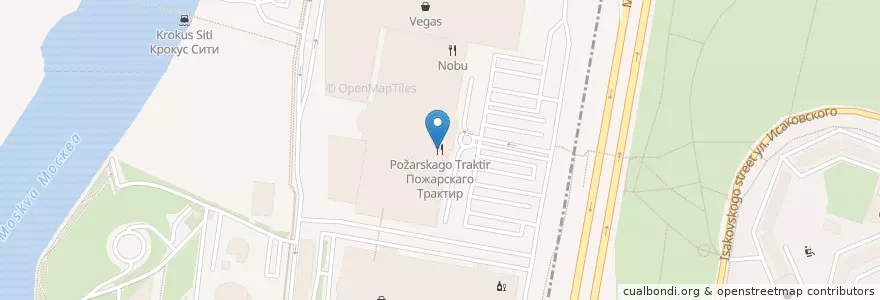 Mapa de ubicacion de Пожарскаго Трактир en Rússia, Distrito Federal Central, Oblast De Moscou, Городской Округ Красногорск.