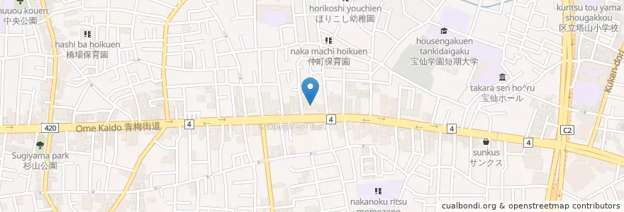 Mapa de ubicacion de 西武信用金庫 en Япония, Токио, Накано.