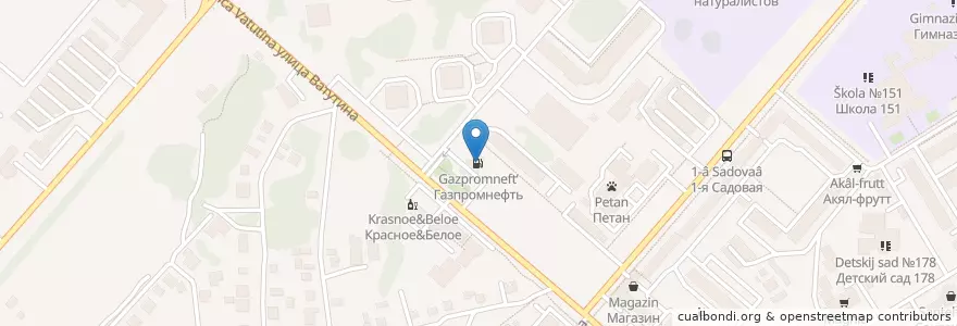 Mapa de ubicacion de Газпромнефть en Rusia, Distrito Federal De Siberia, Omsk, Омский Район, Городской Округ Омск.