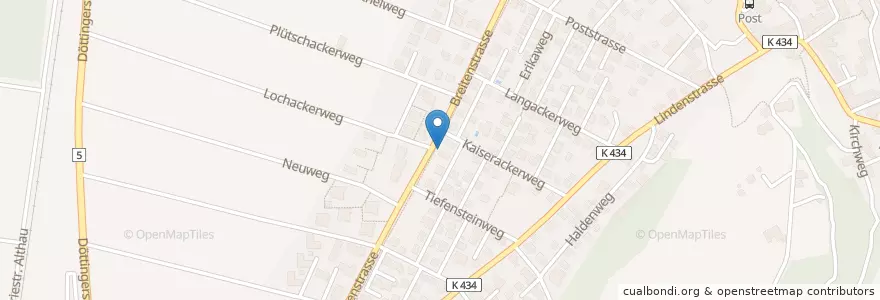 Mapa de ubicacion de Ruedi Wassmer-Platz en Suiza, Aargau, Bezirk Baden, Würenlingen.