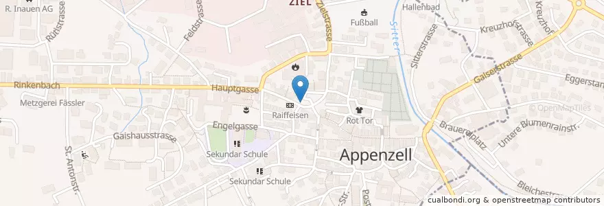 Mapa de ubicacion de Landsgemeindebrunnen en Schweiz/Suisse/Svizzera/Svizra, Appenzell Innerrhoden, Sankt Gallen, Appenzell.