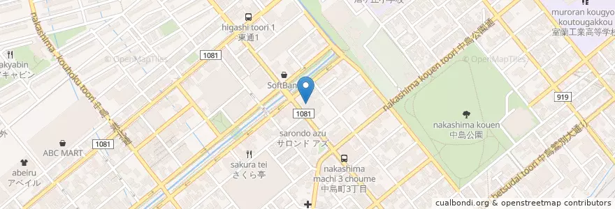 Mapa de ubicacion de 幸福の科学 en Japan, 北海道, 胆振総合振興局, 室蘭市.