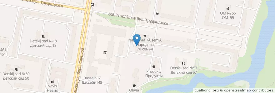 Mapa de ubicacion de Сбербанк en 俄罗斯/俄羅斯, Северо-Западный Федеральный Округ, 列宁格勒州, Санкт-Петербург, Колпино.