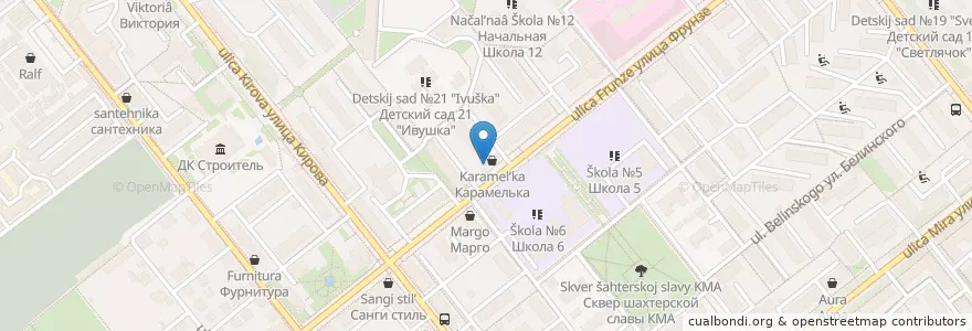 Mapa de ubicacion de Аптека en ロシア, 中央連邦管区, Белгородская Область, Губкинский Городской Округ.