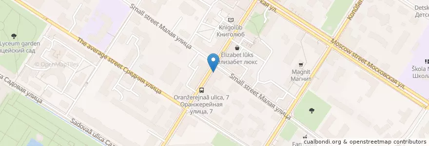 Mapa de ubicacion de Пушкин 1 en ロシア, 北西連邦管区, レニングラード州, サンクト ペテルブルク, Пушкинский Район, Пушкин.