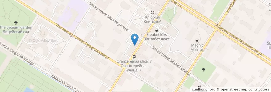 Mapa de ubicacion de 36,6 en Rusia, Северо-Западный Федеральный Округ, Óblast De Leningrado, San Petersburgo, Пушкинский Район, Пушкин.