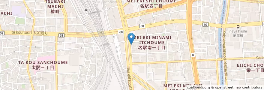 Mapa de ubicacion de なか卵 en 日本, 爱知县, 名古屋市, 中村区.