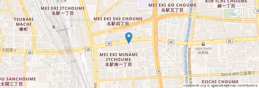 Mapa de ubicacion de 恵美子 en اليابان, 愛知県, 名古屋市, 中村区.