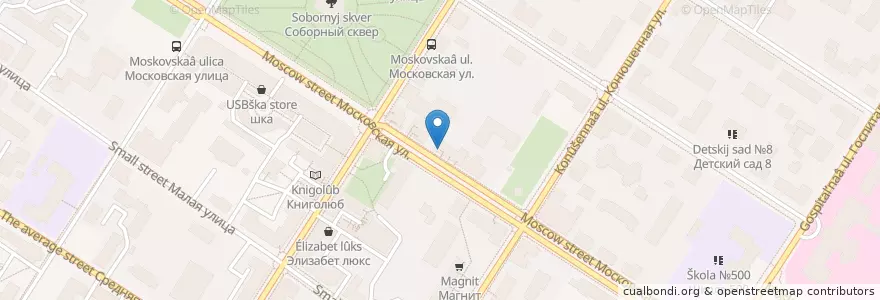 Mapa de ubicacion de Белый Кролик en Rusland, Северо-Западный Федеральный Округ, Oblast Leningrad, Sint-Petersburg, Пушкинский Район, Пушкин.