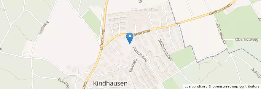Mapa de ubicacion de Dorfbrunnen Kindhausen en 瑞士, 蘇黎世, Bezirk Uster, Volketswil.