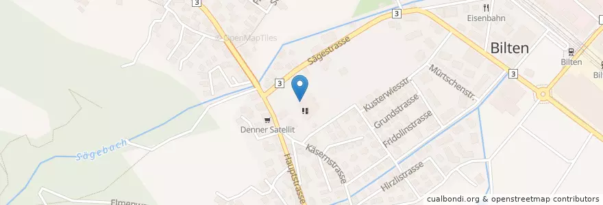Mapa de ubicacion de Mehrzweckhalle en Schweiz/Suisse/Svizzera/Svizra, Glarus, Glarus Nord.