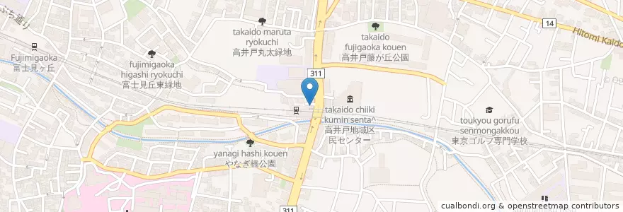 Mapa de ubicacion de CoCo壱番屋 en اليابان, 東京都, 杉並区.