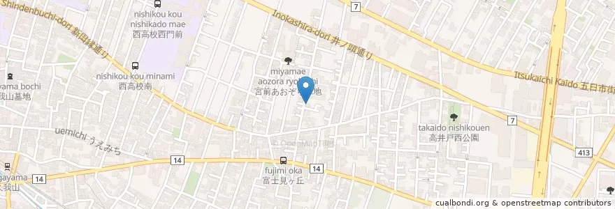 Mapa de ubicacion de 佐々木医院 en Japan, 東京都, 杉並区.