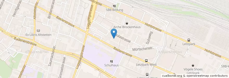 Mapa de ubicacion de Galactic Dance en Switzerland, Zurich, District Zurich, Zurich.