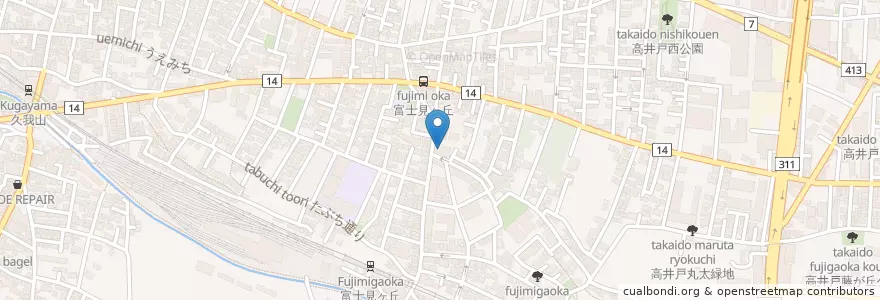 Mapa de ubicacion de 八千代銀行 en Japan, 東京都, 杉並区.
