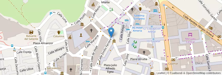 Mapa de ubicacion de 8. Calle Jovellanos en 西班牙, 安达鲁西亚, Almería, Almería.