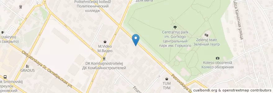 Mapa de ubicacion de гастропаб Буковски en Russia, South Federal District, Rostov Oblast, Taganrog City District.