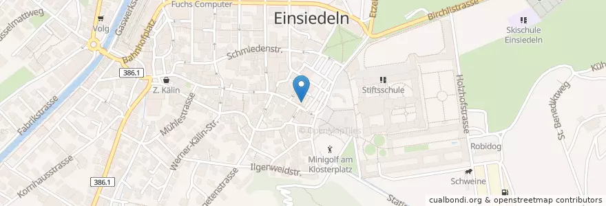 Mapa de ubicacion de Cafe Tulipan en سويسرا, Schwyz, Einsiedeln, Einsiedeln.