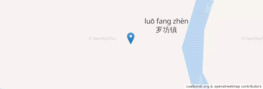 Mapa de ubicacion de 罗坊镇 en China, Jiangxi, Xinyu, 渝水区 (Yushui), 罗坊镇.