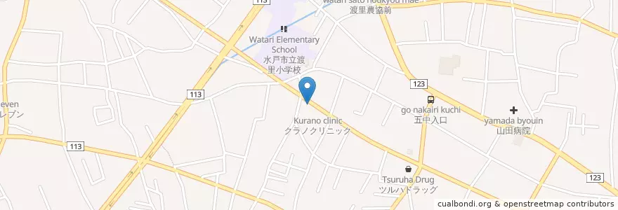 Mapa de ubicacion de ケンコー薬局 en ژاپن, 茨城県, 水戸市.
