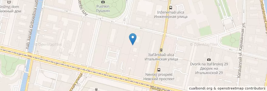 Mapa de ubicacion de Liden & Denz en Russie, District Fédéral Du Nord-Ouest, Oblast De Léningrad, Saint-Pétersbourg, Центральный Район, Дворцовый Округ.