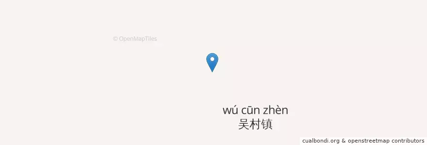 Mapa de ubicacion de 吴村镇 en Chine, Jiangxi, Shangrao, 广丰区 (Guangfeng), 吴村镇.